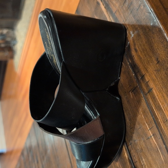 Robert Clergerie Darton Platform Wedge Mule Sandal 38.5 Runs Small - Picture 10 of 14